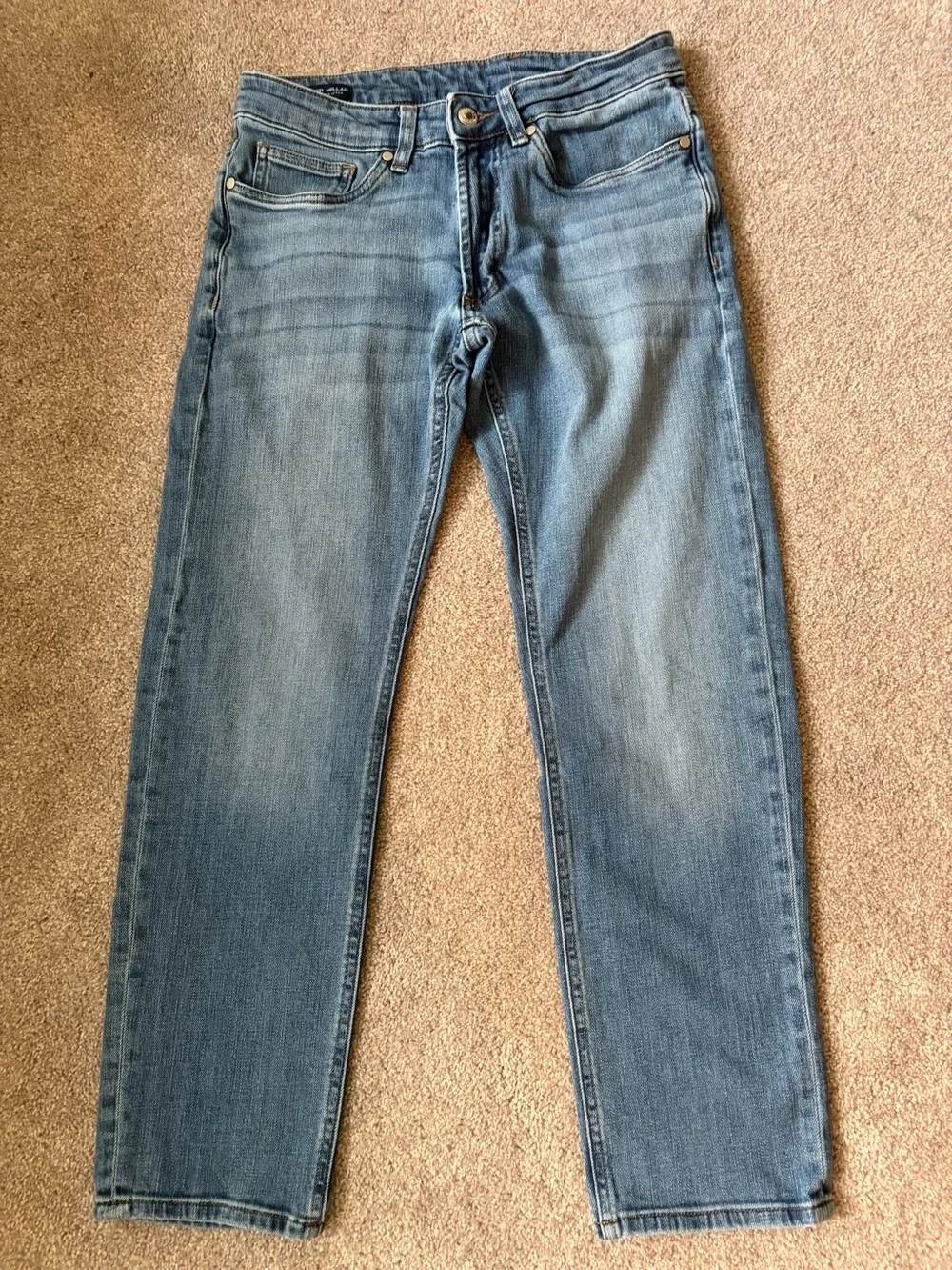 Peter Millar Crown Crafted Jeans Mens 30x30*Blue Stonewashed Tailored Fit Denim